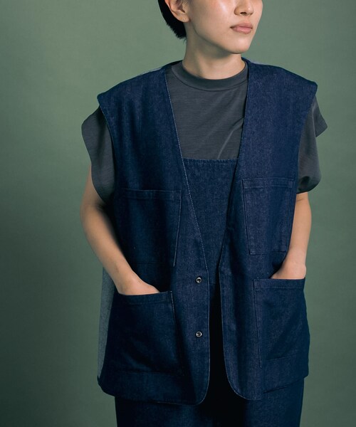 Uiscel(ユイセル)の「Uiscel 撥水デニムマルチベスト(その他・メンズ・ONE WASH・one)」の1枚目の写真