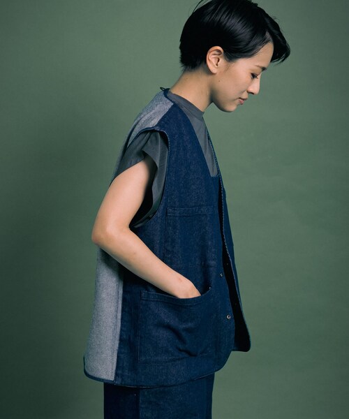 Uiscel(ユイセル)の「Uiscel 撥水デニムマルチベスト(その他・メンズ・ONE WASH・one)」の6枚目の写真