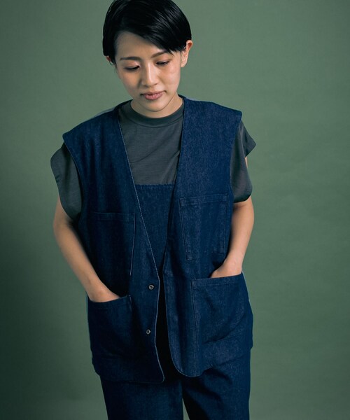 Uiscel(ユイセル)の「Uiscel 撥水デニムマルチベスト(その他・メンズ・ONE WASH・one)」の2枚目の写真