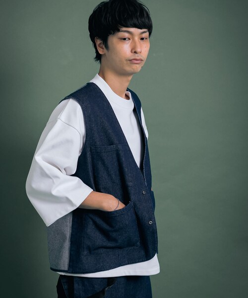 Uiscel(ユイセル)の「Uiscel 撥水デニムマルチベスト(その他・メンズ・ONE WASH・one)」の17枚目の写真