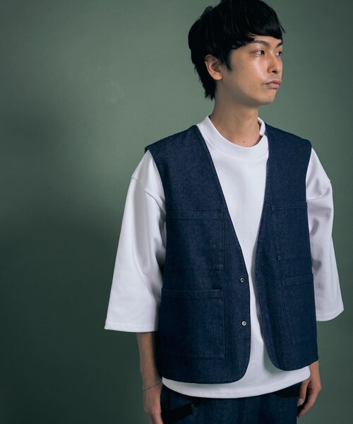 Uiscel(ユイセル)の「Uiscel 撥水デニムマルチベスト(その他・メンズ・ONE WASH・one)」の16枚目の写真