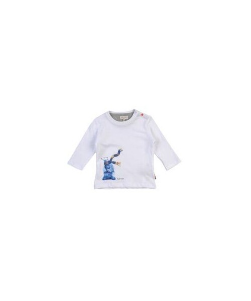 Paul Smith(ポールスミス)の「PAUL SMITH JUNIOR T-shirts(Tシャツ/カットソー・キッズ・Grey/White・6-9 months/15-18 months/3-6 months/21-24 months/9-12 months)」の1枚目の写真