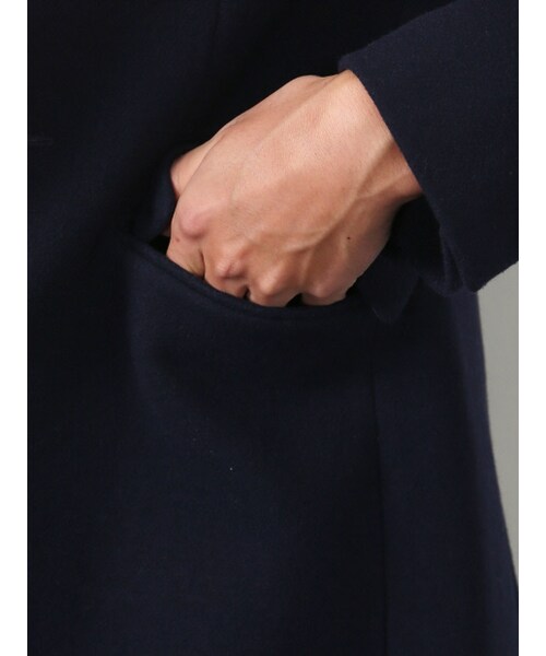 ABAHOUSE（アバハウス）の「メルトンチェスターコート（ジャケット/アウター・メンズ・グレー/ボルドー/ベージュ/ネイビー・2/3/4）」の14枚目の写真