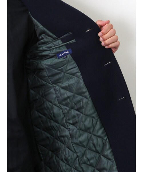 ABAHOUSE（アバハウス）の「メルトンチェスターコート（ジャケット/アウター・メンズ・グレー/ボルドー/ベージュ/ネイビー・2/3/4）」の16枚目の写真