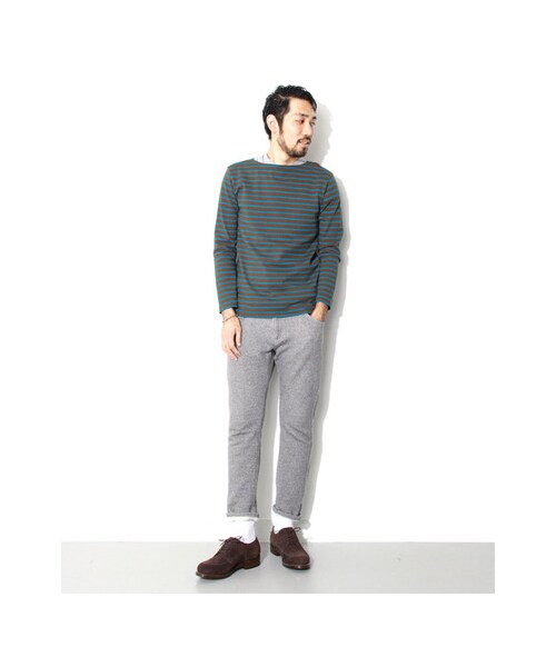 URBAN RESEARCH DOORS（アーバンリサーチドアーズ）の「FORK&amp;SPOON　Color Border（トップス・メンズ・生成×NY/生成×GR/NV×BR/BR×BL・3/4/5）」の7枚目の写真