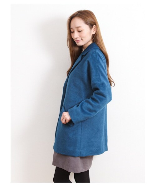 E hyphen world gallery(イーハイフンワールドギャラリー)の「・ビックシルエットコート(コート ・レディース・アイボリー/ブラック/ベージュ/ブルー・F)」の6枚目の写真