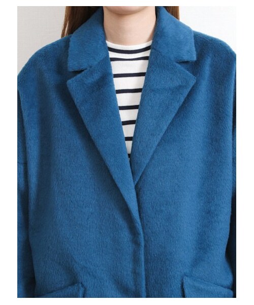 E hyphen world gallery(イーハイフンワールドギャラリー)の「・ビックシルエットコート(コート ・レディース・アイボリー/ブラック/ベージュ/ブルー・F)」の8枚目の写真