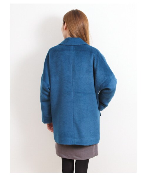 E hyphen world gallery(イーハイフンワールドギャラリー)の「・ビックシルエットコート(コート ・レディース・アイボリー/ブラック/ベージュ/ブルー・F)」の7枚目の写真