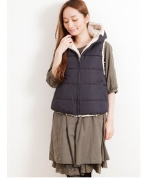 Green Parks fuuwa | Aボアリバーシブルベスト(ジャケット/アウター)