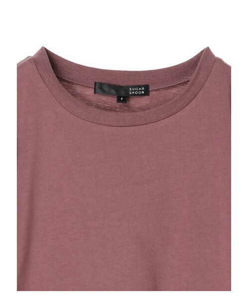 Green Parks(グリーンパークス)の「・SUGAR SPOON シャーリングスリーブTシャツ(トップス・アイボリー/ブラック/ピンク/カーキ・F)」の19枚目の写真