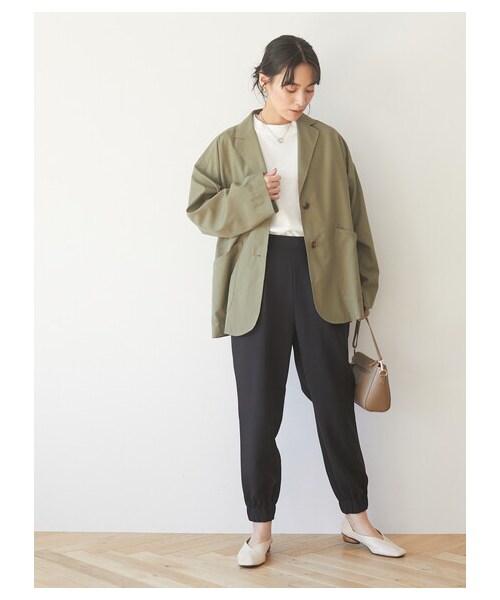 Green　Parks（グリーンパークス）の「シャツジャケット（トップス・カーキ/チェック・F）」の2枚目の写真