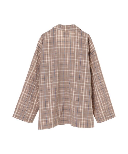 Green　Parks（グリーンパークス）の「シャツジャケット（トップス・カーキ/チェック・F）」の10枚目の写真