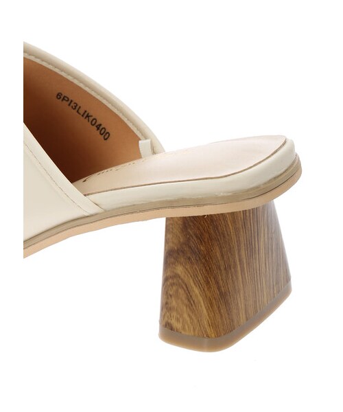 Green　Parks（グリーンパークス）の「・minia スクエアトゥミュール（シューズ・アイボリー/ブラック・S/M/L/LL）」の11枚目の写真