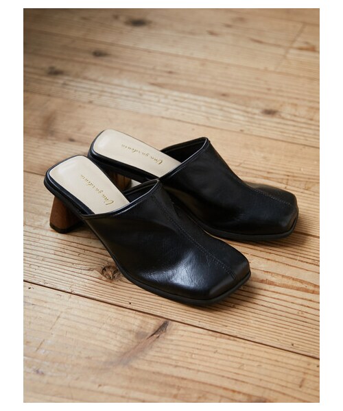 Green　Parks（グリーンパークス）の「・minia スクエアトゥミュール（シューズ・アイボリー/ブラック・S/M/L/LL）」の16枚目の写真