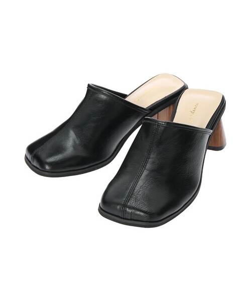 Green　Parks（グリーンパークス）の「・minia スクエアトゥミュール（シューズ・アイボリー/ブラック・S/M/L/LL）」の14枚目の写真