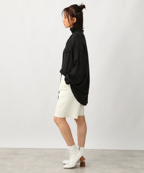 Ezick(エジック)の「16ゲージマニッシュハーフパンツ(パンツ・オフホワイト/ブラック・F)」の4枚目の写真