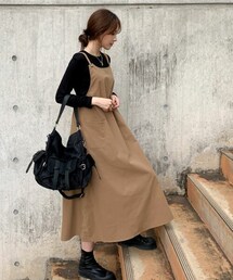 DHOLIC STYLE | [66girls] バックゴムサロペットフレアスカート(サロペット/オーバーオール)