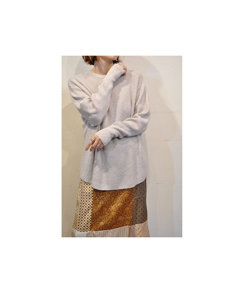 --（--）の「サーマルニットロングスリーブ（ニット/セーター・レディース・ホワイト/グレー/ブラック・one）」の3枚目の写真