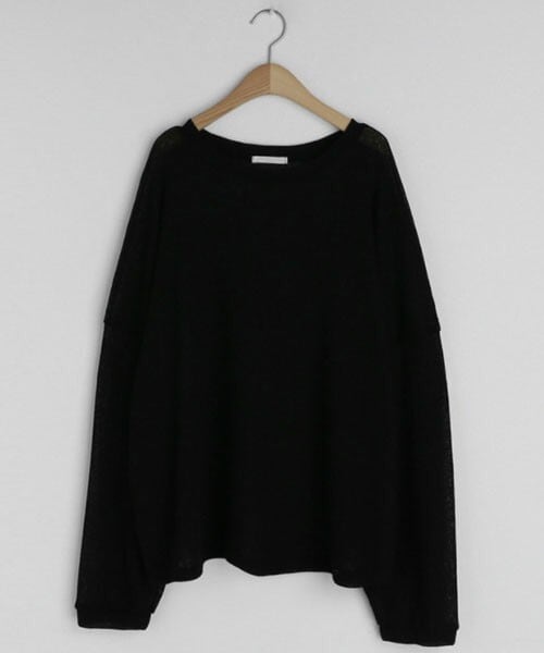 DHOLIC（ディーホリック）の「リネン混ルーズTシャツ（Tシャツ/カットソー・レディース・ホワイト/ブラウン/ブラック・ONESIZE）」の2枚目の写真