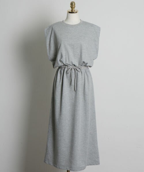 DHOLIC STYLE（ディーホリックスタイル）の「[fromiss] ウエストストリングロングワンピース（ワンピース・レディース・ベージュ/グレー/ブラック・ONESIZE）」の3枚目の写真