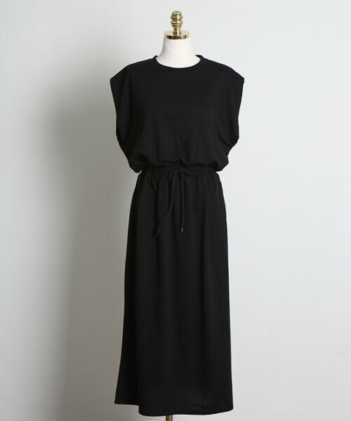 DHOLIC STYLE（ディーホリックスタイル）の「[fromiss] ウエストストリングロングワンピース（ワンピース・レディース・ベージュ/グレー/ブラック・ONESIZE）」の2枚目の写真