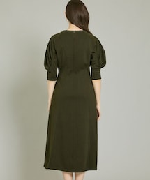 美品　AKIRA NAKA パフキモノスリーブレスドレス ワンピース　日本製 美品 AKIRA NAKA パフキモノスリーブレスドレス ワンピース 日本
