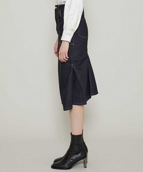 beautiful people（ビューティフルピープル）の「セルヴィッジデニムフィッシュテイルスカート（その他・レディース・BLACK/BLUE・34/36）」の3枚目の写真