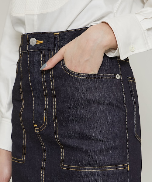 beautiful people（ビューティフルピープル）の「セルヴィッジデニムフィッシュテイルスカート（その他・レディース・BLACK/BLUE・34/36）」の7枚目の写真