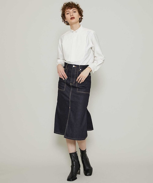 beautiful people（ビューティフルピープル）の「セルヴィッジデニムフィッシュテイルスカート（その他・レディース・BLACK/BLUE・34/36）」の5枚目の写真