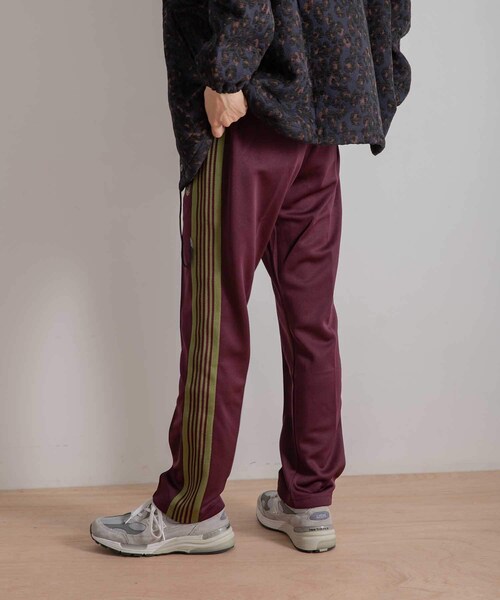 needles 18aw トラックパンツ ナロー マルーン ボルドー M