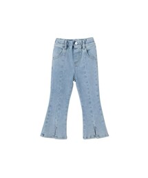 【80-150cm】JEANS フロントスリット ブーツカット ジーンズ