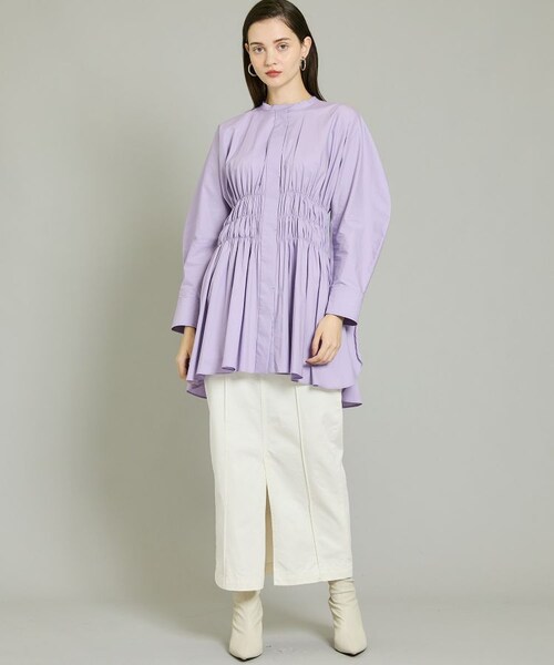 Uhr(ウーア)の「ギャザーチュニックシャツ 21AWUhr-SH209(その他・レディース・その他・36)」の2枚目の写真