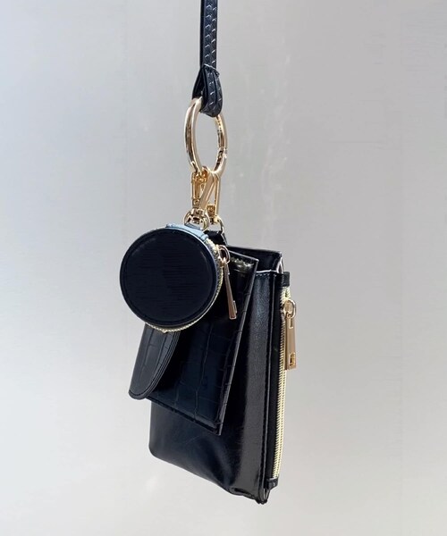 DouDou(ドゥドゥ)の「コンビ素材多機能スマホショルダー(トートバッグ・ライトベージュ/ブラウン/グレー/シルバー/ブラック・F)」の1枚目の写真