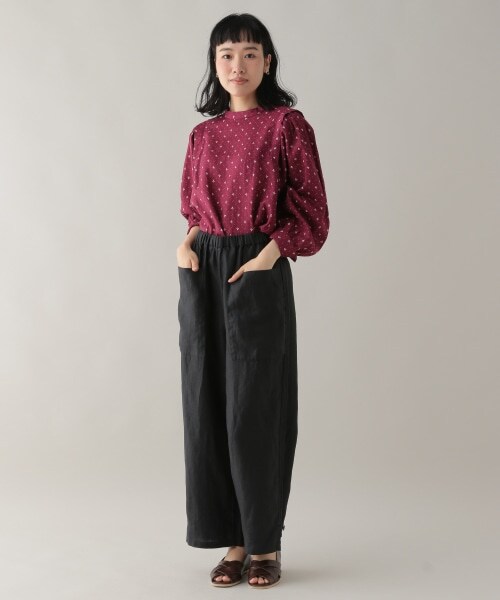 studio CLIP（スタディオクリップ）の「《Natural by studio CLIP》リネンBIGポケットパンツ（パンツ・スモーク/アイボリー/ベージュ・F）」の4枚目の写真