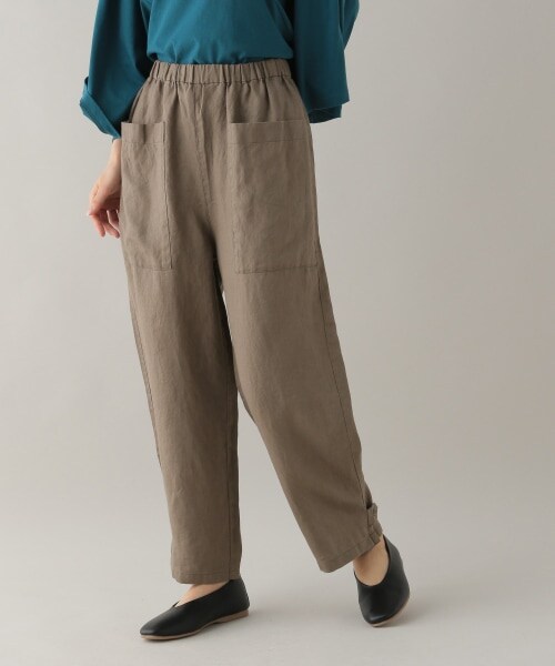 studio CLIP（スタディオクリップ）の「《Natural by studio CLIP》リネンBIGポケットパンツ（パンツ・スモーク/アイボリー/ベージュ・F）」の3枚目の写真