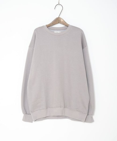 Crisp yours（クリスプユアーズ）の「オーバークルーネックスウェット[y1ak285b]（スウェット・レディース・ベージュ/グリーン/グレー/アイボリー・FREE）」の6枚目の写真