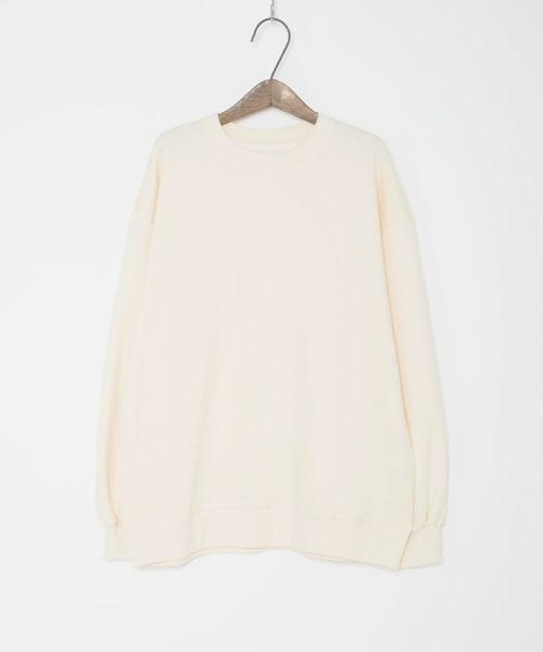 Crisp yours（クリスプユアーズ）の「オーバークルーネックスウェット[y1ak285b]（スウェット・レディース・ベージュ/グリーン/グレー/アイボリー・FREE）」の5枚目の写真