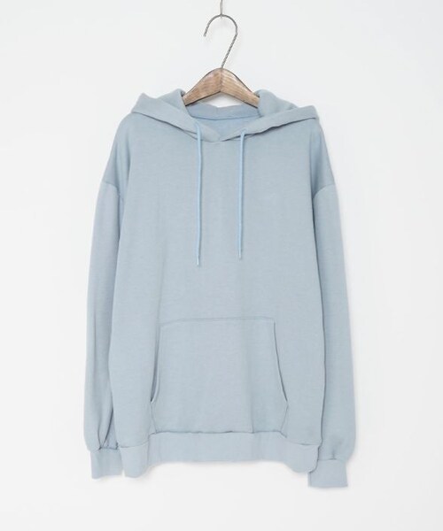 Crisp（クリスプ）の「ビッグフーディー[c1ak2988b]（パーカー・レディース・ブルー/アイボリー/チャコールグレー・FREE）」の6枚目の写真