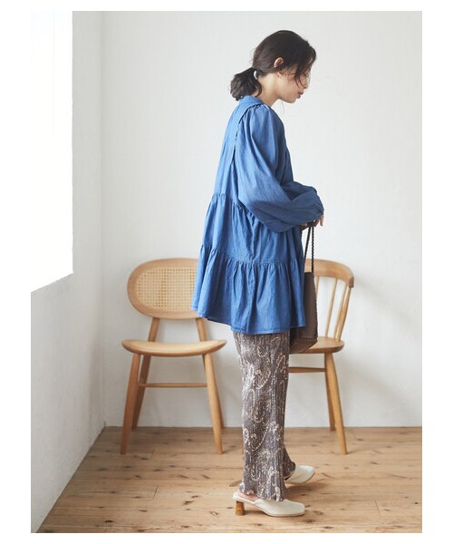 Green Parks(グリーンパークス)の「・novem 9 ペイズリーptプリーツパンツ(パンツ・グレー/チャコールグレー/ブラウン・F)」の17枚目の写真