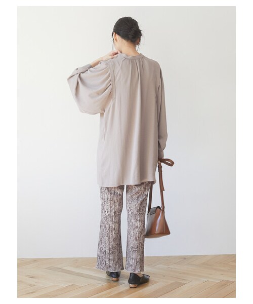 Green Parks(グリーンパークス)の「・novem 9 ペイズリーptプリーツパンツ(パンツ・グレー/チャコールグレー/ブラウン・F)」の3枚目の写真