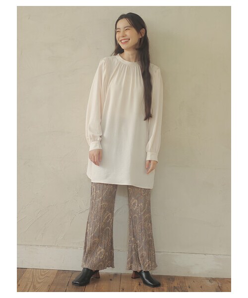 Green Parks(グリーンパークス)の「・novem 9 ペイズリーptプリーツパンツ(パンツ・グレー/チャコールグレー/ブラウン・F)」の12枚目の写真