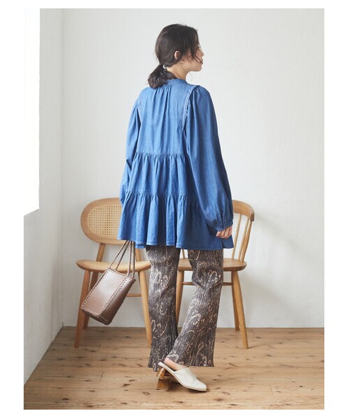 Green Parks(グリーンパークス)の「・novem 9 ペイズリーptプリーツパンツ(パンツ・グレー/チャコールグレー/ブラウン・F)」の18枚目の写真