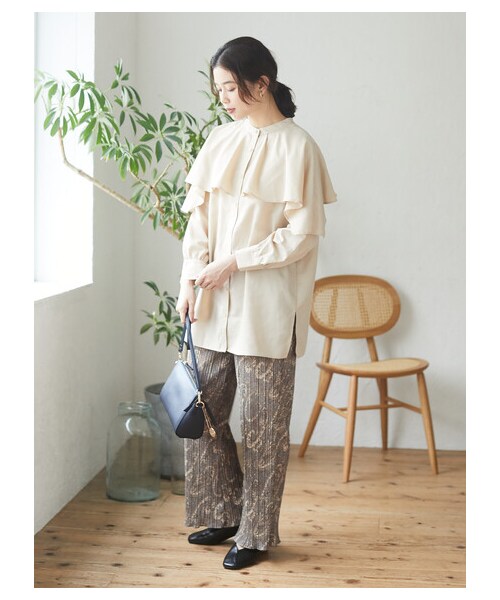 Green Parks(グリーンパークス)の「・novem 9 ペイズリーptプリーツパンツ(パンツ・グレー/チャコールグレー/ブラウン・F)」の13枚目の写真