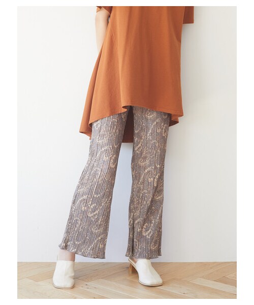 Green Parks(グリーンパークス)の「・novem 9 ペイズリーptプリーツパンツ(パンツ・グレー/チャコールグレー/ブラウン・F)」の19枚目の写真