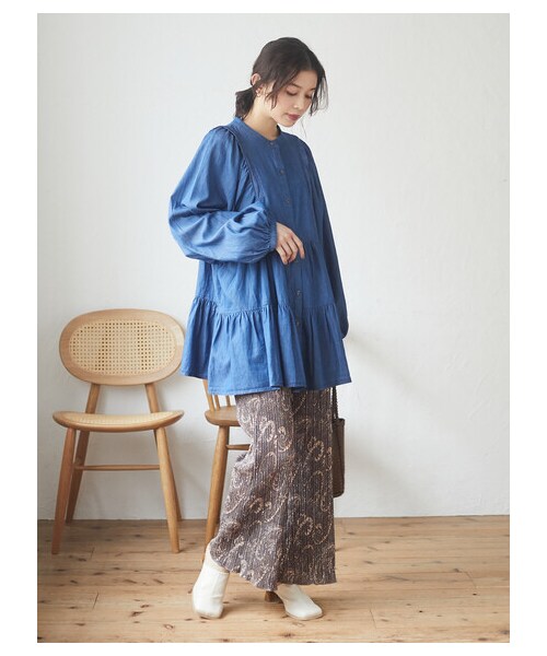 Green Parks(グリーンパークス)の「・novem 9 ペイズリーptプリーツパンツ(パンツ・グレー/チャコールグレー/ブラウン・F)」の16枚目の写真