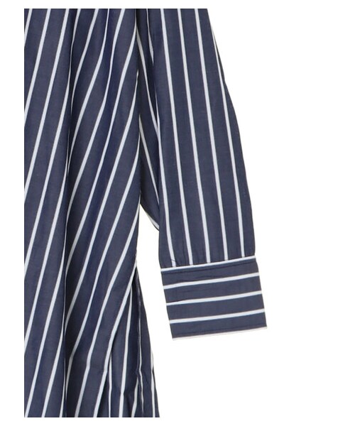 Green　Parks（グリーンパークス）の「イージーケアシャツワンピース（ワンピース/ドレス・オフホワイト/グレーベージュ/ストライプネイビー/ストライプベージュ・F）」の21枚目の写真