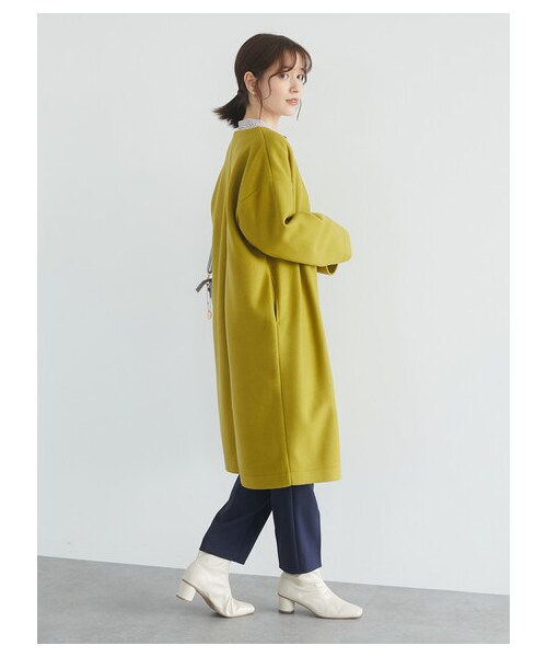 Green　Parks（グリーンパークス）の「イージーケアシャツワンピース（ワンピース/ドレス・オフホワイト/グレーベージュ/ストライプネイビー/ストライプベージュ・F）」の10枚目の写真