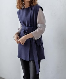 mystic | ベルト付起毛ジレ(ベスト)