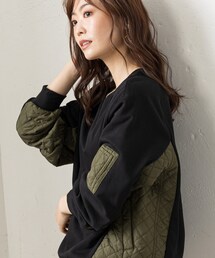 prose verse | 《WEB先行予約》キルト切り替え裏毛プルオーバー(Tシャツ/カットソー)