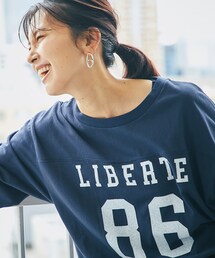 RIVE DROITE | 【大人カジュアルのアクセントに】フットボールロングスリーブTシャツ(Tシャツ/カットソー)